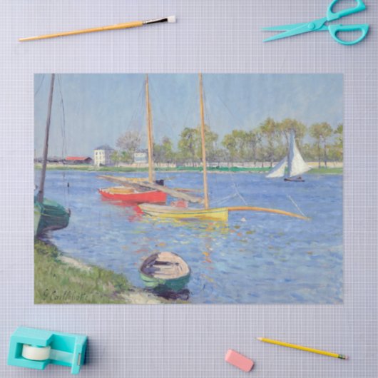 Gustave Caillebotte - De Seine in Argenteuil Tissuepapier (Craft)