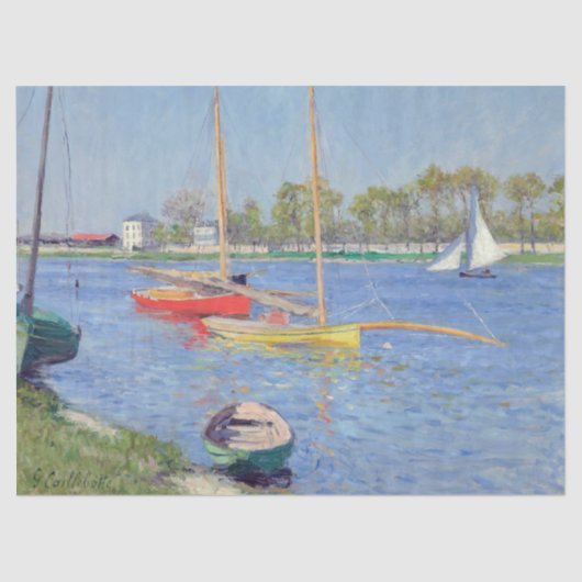 Gustave Caillebotte - De Seine in Argenteuil Tissuepapier (Voorkant)