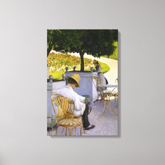 Gustave Caillebotte - De Sinaasappelbomen Canvas Afdruk (Voorkant)