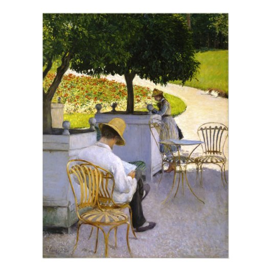 Gustave Caillebotte - De Sinaasappelbomen Foto Afdruk (Voorkant)