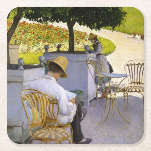 Gustave Caillebotte - De Sinaasappelbomen Kartonnen Onderzetters (Voorkant)