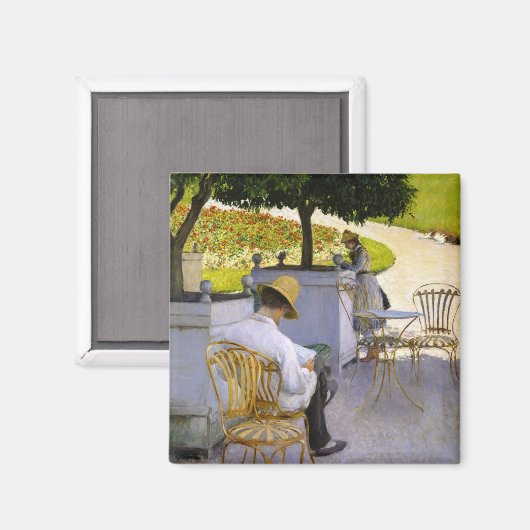 Gustave Caillebotte - De Sinaasappelbomen Magneet (Voorkant / Achterkant)