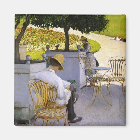 Gustave Caillebotte - De Sinaasappelbomen Magneet (Voorkant)