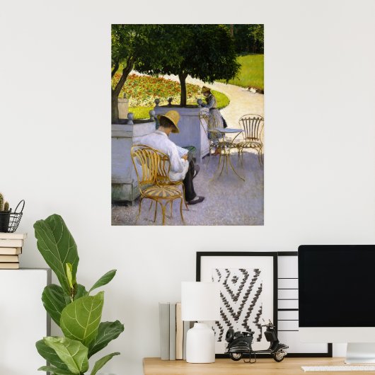 Gustave Caillebotte - De Sinaasappelbomen Poster (Thuiskantoor)