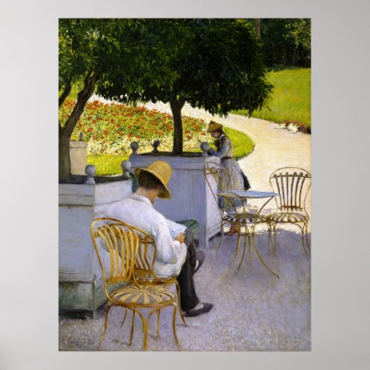 Gustave Caillebotte - De Sinaasappelbomen Poster (Voorkant)