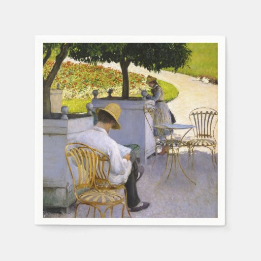 Gustave Caillebotte - De Sinaasappelbomen Servet (Voorkant)
