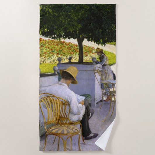 Gustave Caillebotte - De Sinaasappelbomen Strandlaken (Voorkant)