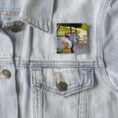 Gustave Caillebotte - De Sinaasappelbomen Vierkante Button 5,1 Cm (In situ)