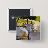 Gustave Caillebotte - De Sinaasappelbomen Vierkante Button 5,1 Cm (Voorkant /achterkant)