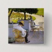 Gustave Caillebotte - De Sinaasappelbomen Vierkante Button 5,1 Cm (Voorkant)