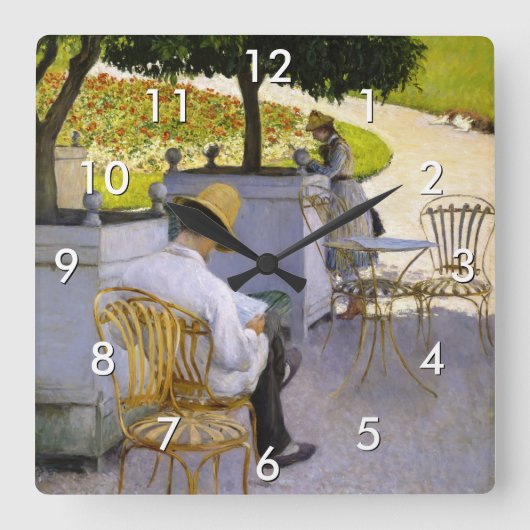 Gustave Caillebotte - De Sinaasappelbomen Vierkante Klok (Voorkant)