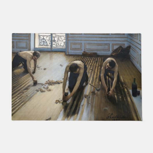 Gustave Caillebotte - De vloerschrapers Deurmat (Voorkant)