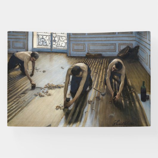 Gustave Caillebotte - De vloerschrapers Spandoek (Horizontaal)