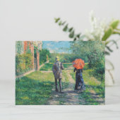 Gustave Caillebotte - De Weg Omhoog Bedankkaart (Staand voorkant)