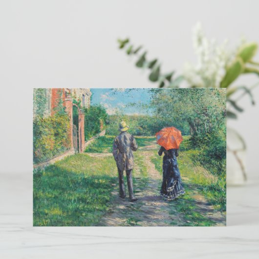 Gustave Caillebotte - De Weg Omhoog Bedankkaart (Staand voorkant)