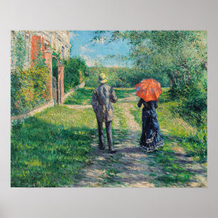 Gustave Caillebotte - De Weg Omhoog Poster