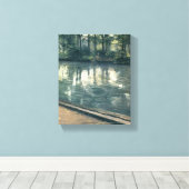 Gustave Caillebotte- De Yerres, Regen Canvas Afdruk (Insitu (Houten vloer))