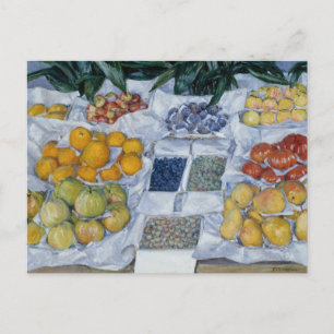 Gustave Caillebotte - Fruit getoond op een standaa Briefkaart