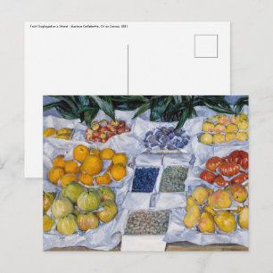 Gustave Caillebotte - Fruit getoond op een standaa Briefkaart