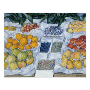Gustave Caillebotte - Fruit getoond op een standaa Foto Afdruk