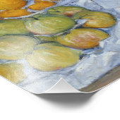 Gustave Caillebotte - Fruit getoond op een standaa Foto Afdruk (Hoek)