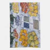 Gustave Caillebotte - Fruit getoond op een standaa Theedoek (Verticaal)