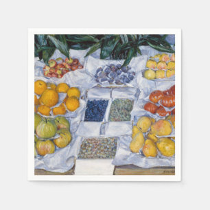 Gustave Caillebotte - Fruit op een kraam uitgestal Servet