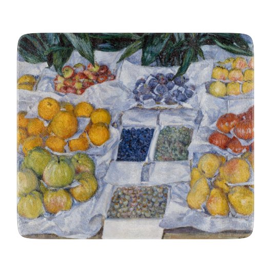 Gustave Caillebotte - Fruit op een kraam uitgestal Snijplank (Voorkant)