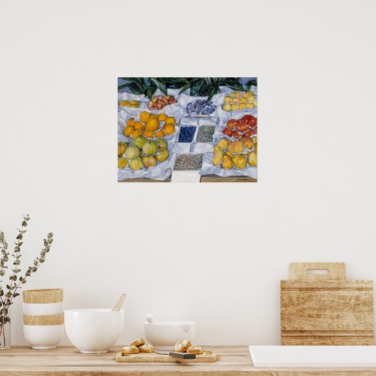 Gustave Caillebotte - Fruit tentoongesteld op een  Poster (Keuken)