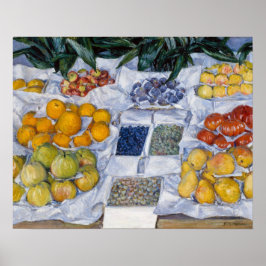 Gustave Caillebotte - Fruit tentoongesteld op een Poster