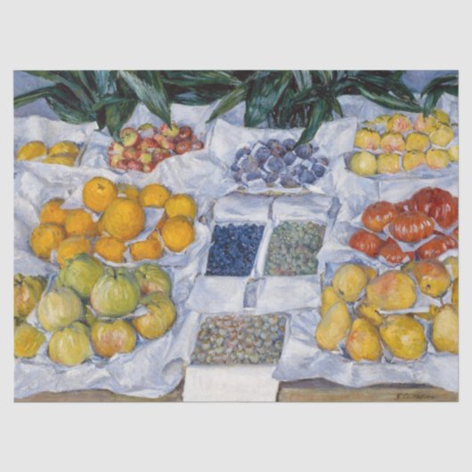 Gustave Caillebotte - Fruit tentoongesteld op een Tissuepapier (Voorkant)