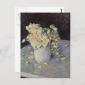 Gustave Caillebotte - Gele Rozen in een Vase Briefkaart (Voorkant / Achterkant)
