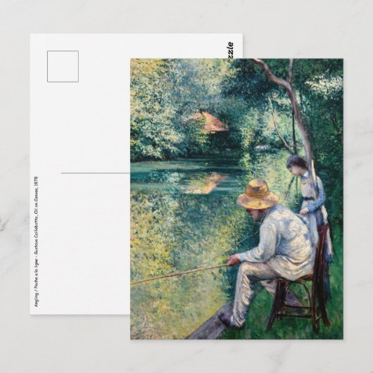 Gustave Caillebotte - Hengelen Briefkaart (Voorkant / Achterkant)