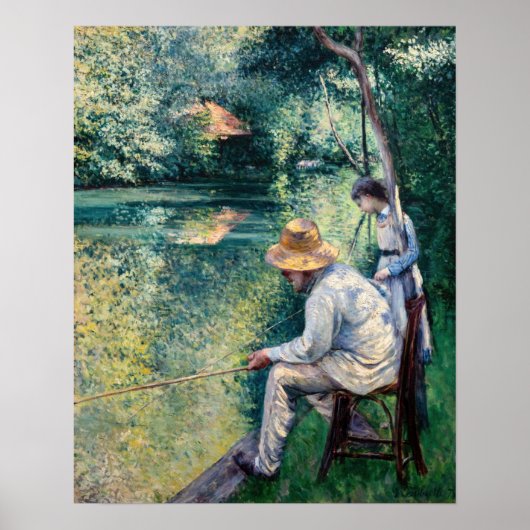 Gustave Caillebotte - Hengelen Poster (Voorkant)