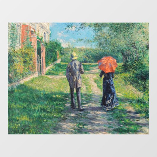 Gustave Caillebotte - Het bergpad Raamsticker (Vel)