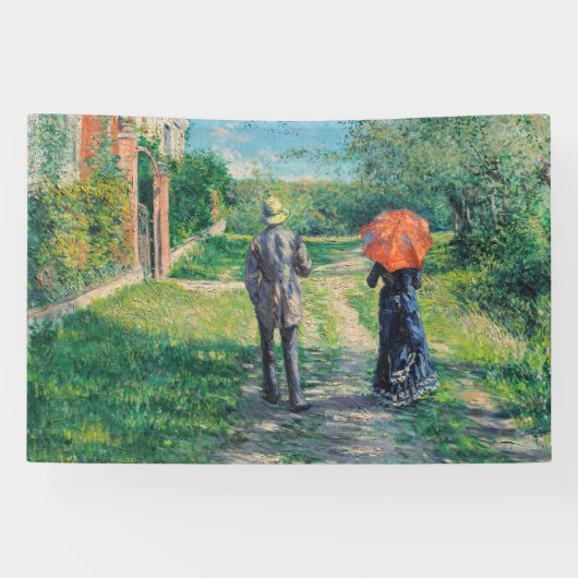 Gustave Caillebotte - Het bergpad Spandoek (Horizontaal)