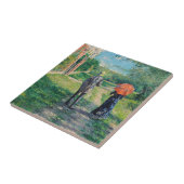 Gustave Caillebotte - Het stijgende pad Tegeltje (Zijkant)