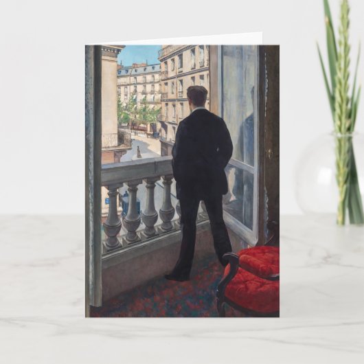 Gustave Caillebotte - Jongeman bij zijn raam Kaart (Voorkant)