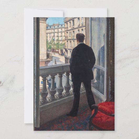 Gustave Caillebotte - Jongeman bij zijn raam Kaart (Voorkant)