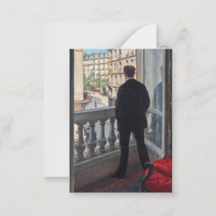 Gustave Caillebotte - Jongeman bij zijn raam  Notitiekaartje