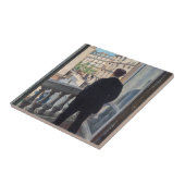 Gustave Caillebotte - Jongeman bij zijn raam Tegeltje (Zijkant)