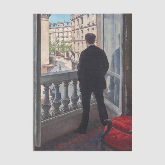 Gustave Caillebotte - Jongeman bij zijn raam Tissuepapier
