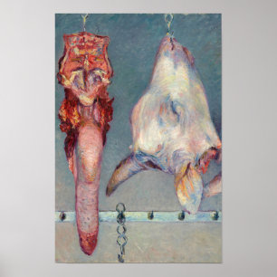 Gustave Caillebotte - Kalfskop en ossentong Poster