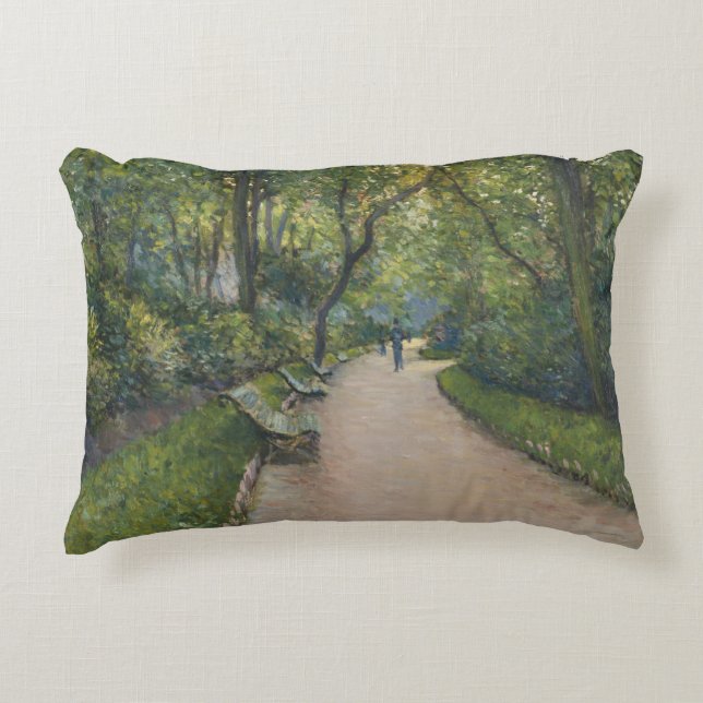 Gustave Caillebotte - Le Parc Monceau Decoratief Kussen (Voorkant)