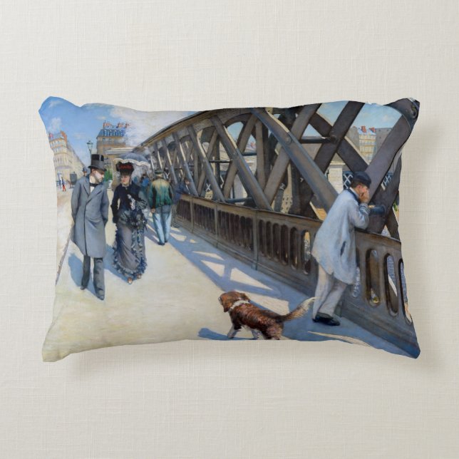 Gustave Caillebotte - Le Pont de l'Europe Accent Kussen (Voorkant)