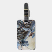 Gustave Caillebotte - Le Pont de l'Europe Bagagelabel (Voorkant verticaal)