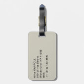 Gustave Caillebotte - Le Pont de l'Europe Bagagelabel (Achterkant verticaal)