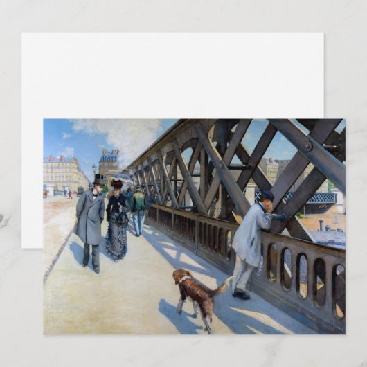 Gustave Caillebotte - Le Pont de l'Europe Bedankkaart (Voorkant / Achterkant)