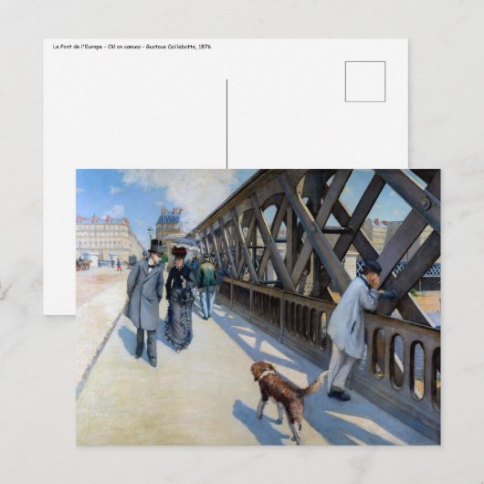 Gustave Caillebotte - Le Pont de l'Europe Briefkaart (Voorkant / Achterkant)