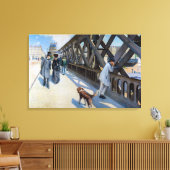 Gustave Caillebotte - Le Pont de l'Europe Canvas Afdruk (Insitu (Woonkamer))